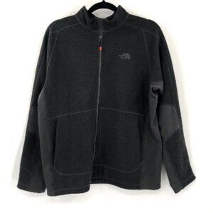 THE NORTH FACE Full Zip Sweatshirt Men L Grey Pockets Outdoor Active Layer Gray